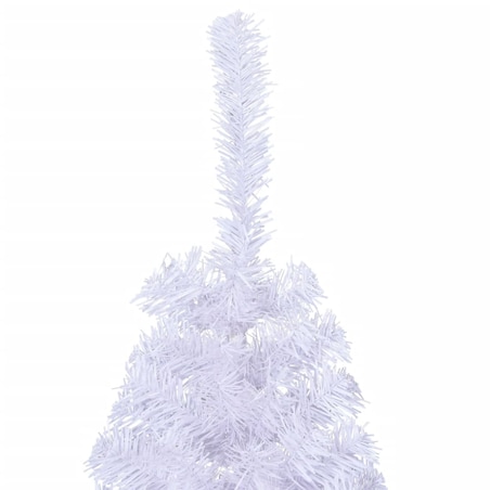 vidaXL Sztuczna choinka ze stojakiem, połówka, biała, 120 cm, PVC