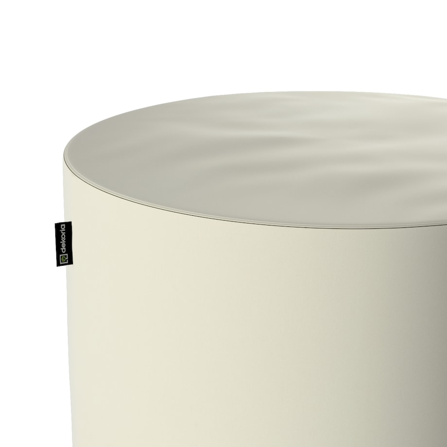 Puf Barrel, śmietankowa biel, ø40, wys. 40 cm, Velvet