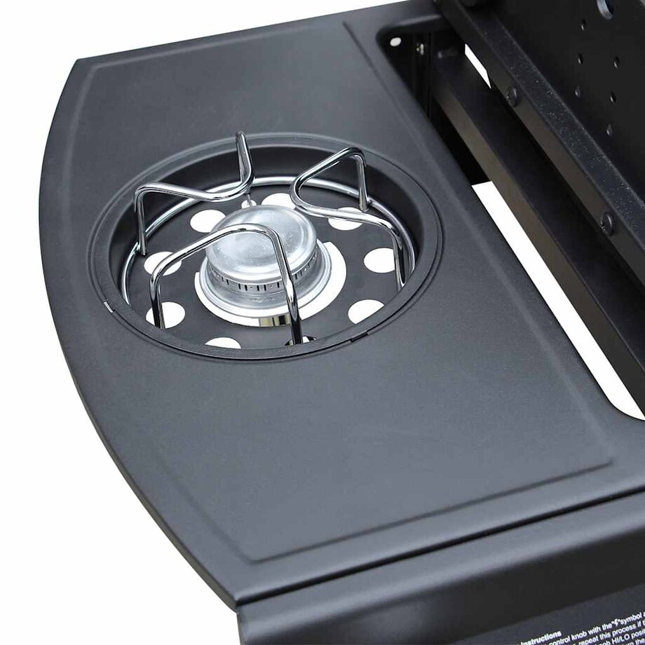 vidaXL Grill gazowy ze strefą gotowania 4+1, kolor czarny