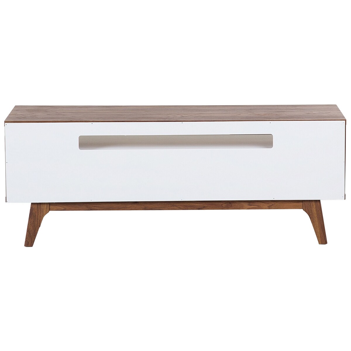 Szafka RTV ciemne drewno z białym SYRACUSE