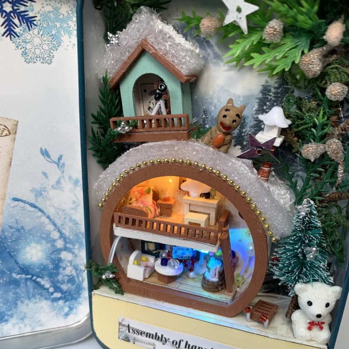 Miniaturowy domek - Zimowa zabawa