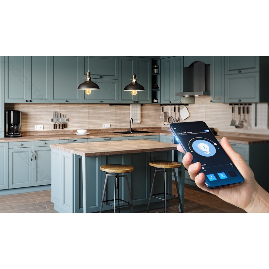 inteligentna żarówka wb g45 e27 wi-fi (przezroczysta)