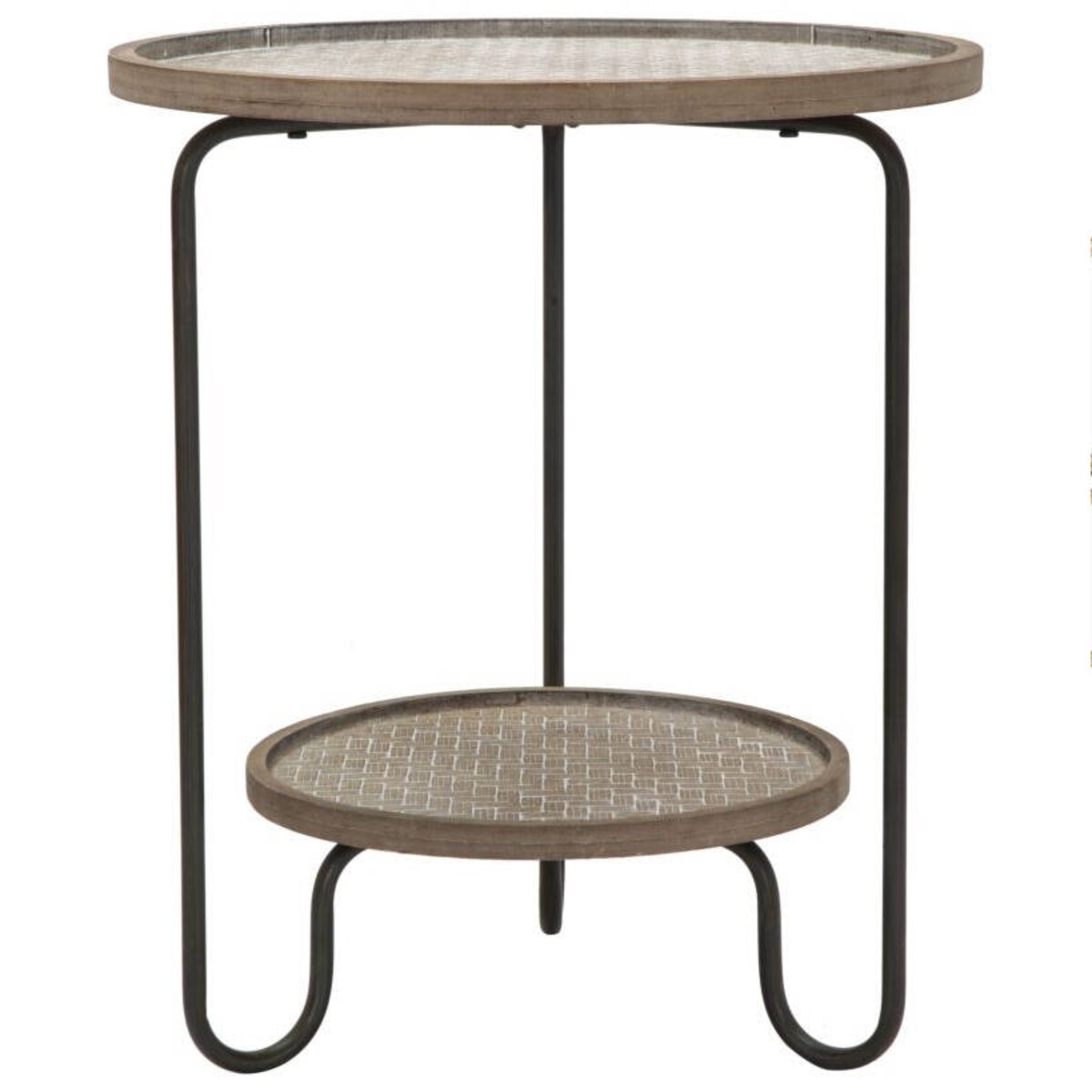 Stolik kawowy z półką, Ø 48 cm