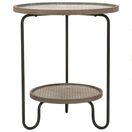 Stolik kawowy z półką, Ø 48 cm