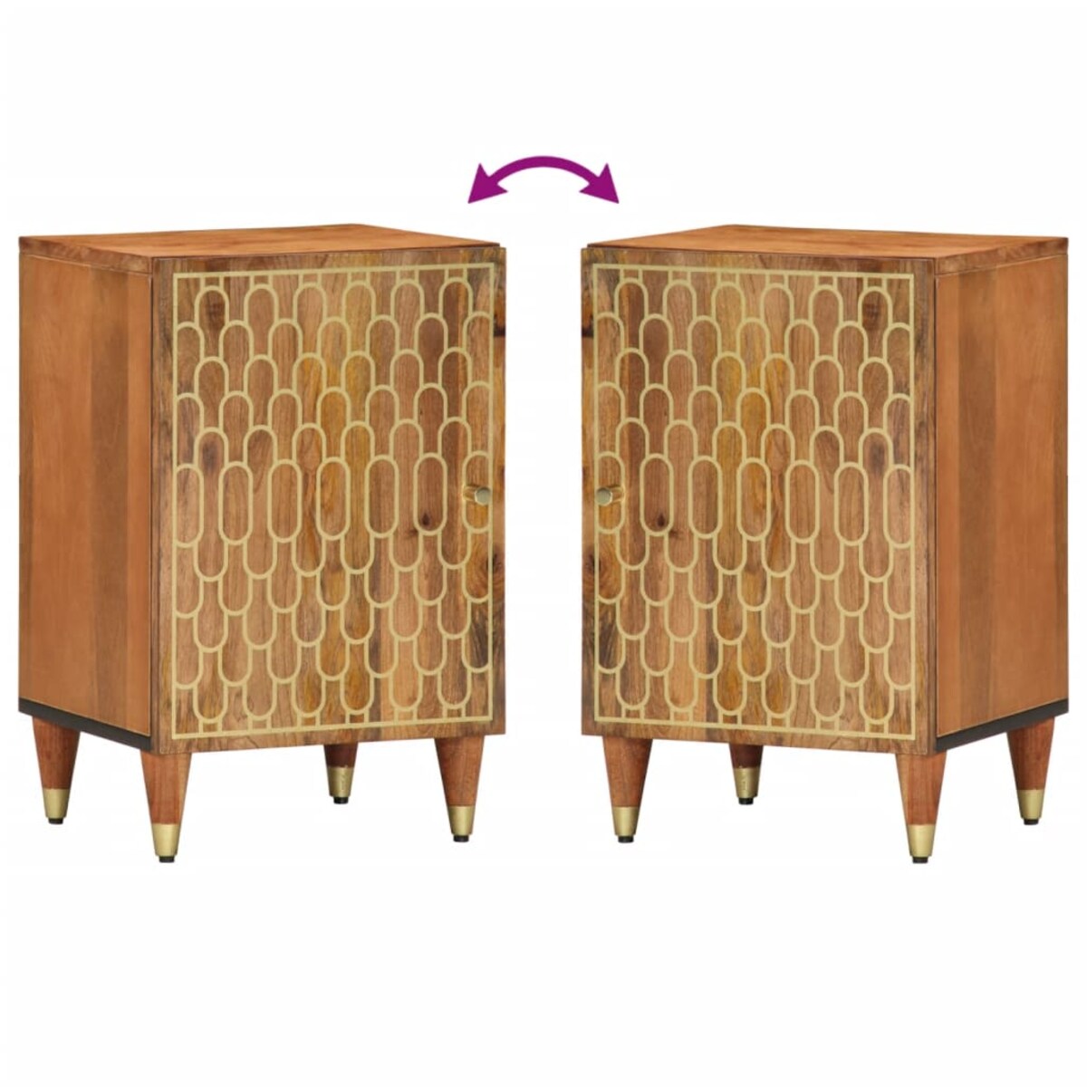 vidaXL Szafka łazienkowa, 38x33x58 cm, lite drewno mango