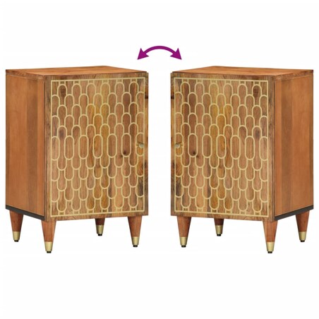 vidaXL Szafka łazienkowa, 38x33x58 cm, lite drewno mango