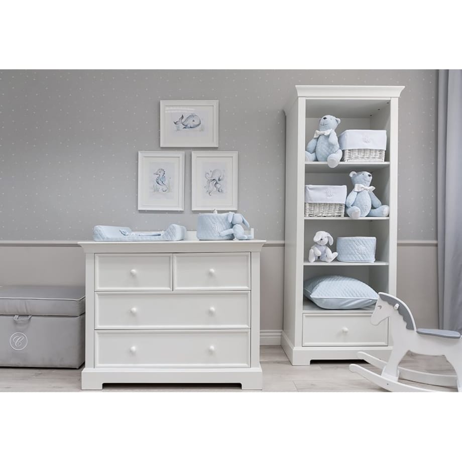 Miś dekoracyjny błękitny pikowany