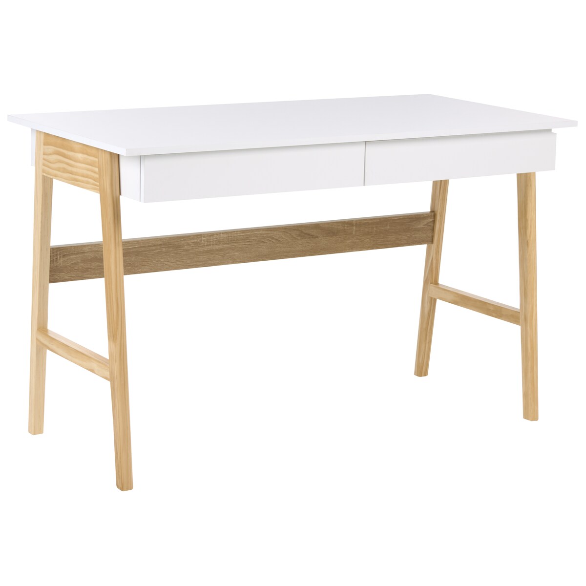Biurko THESLAY Jasny brąz/ biały 120 cm 60 cm