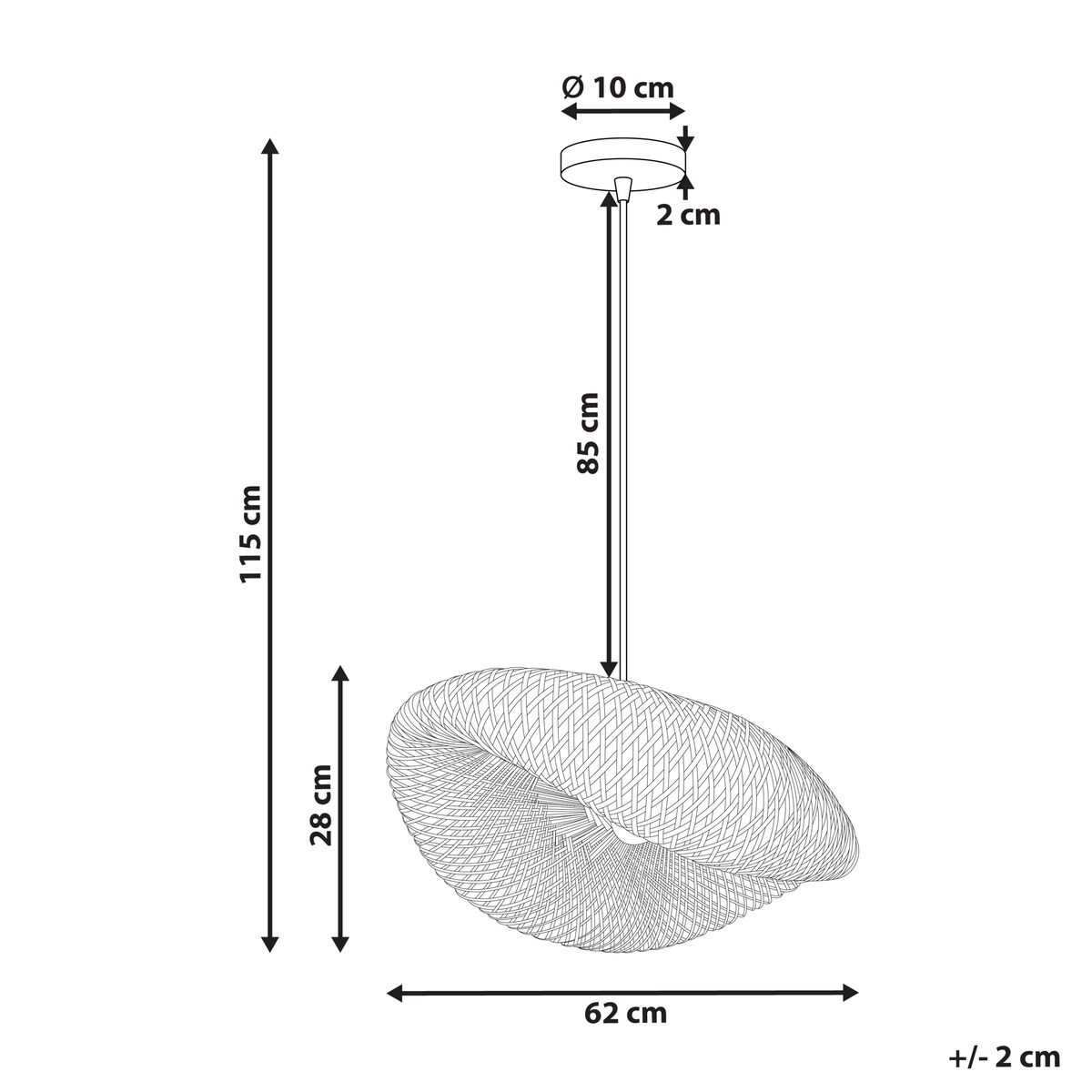 Lampa wisząca BALHA Bambus Naturalny
