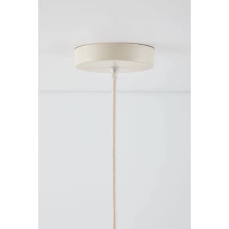Lampa wisząca z lnu i bawełny, kremowa, Vidson Ø50 cm
