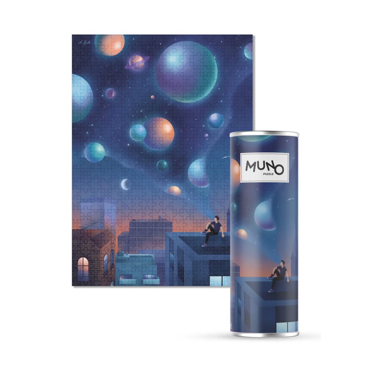 Muno Puzzle "Cosmic Boy" by Małgorzata Zych Puzzle 1000 el. w ozdobnej tubie
