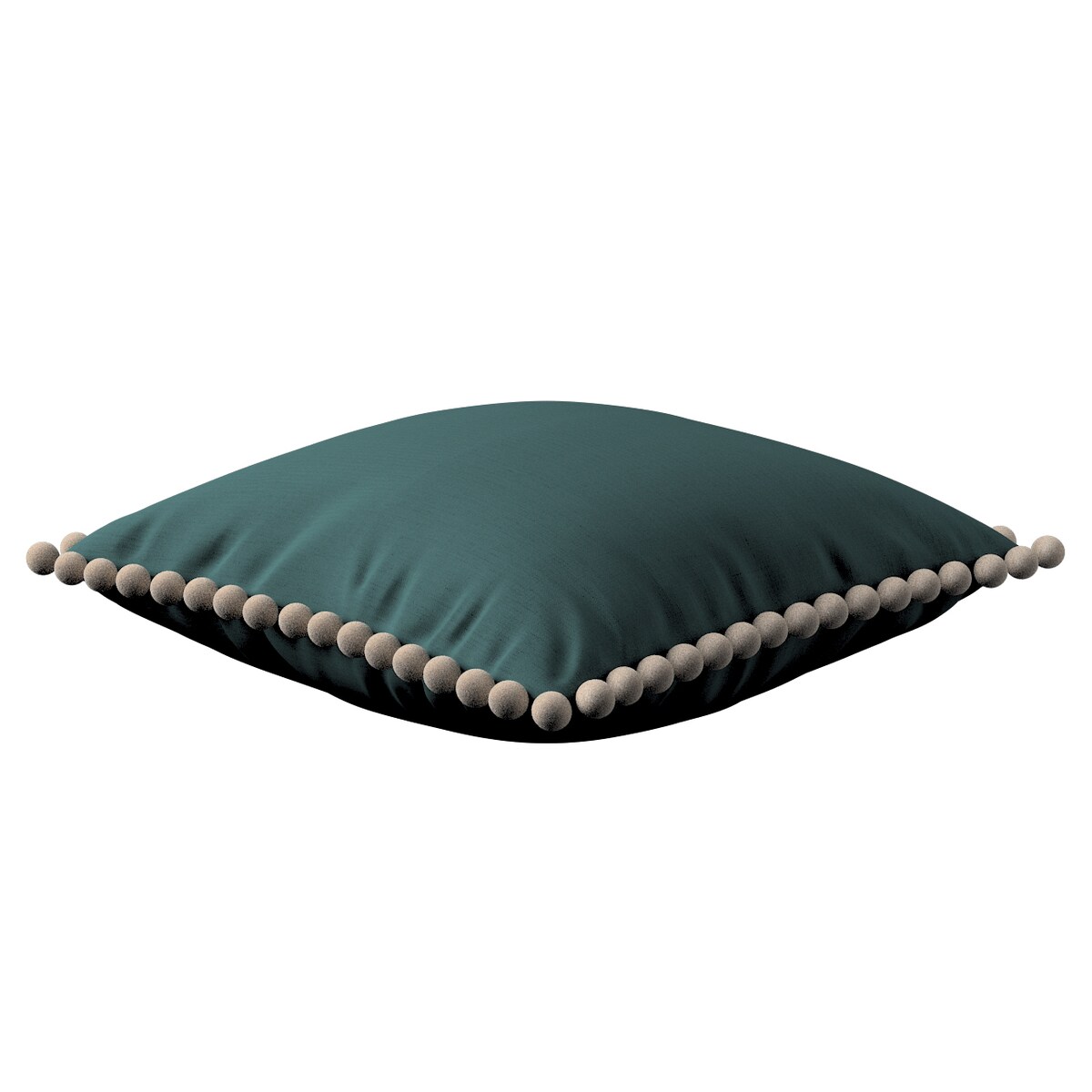Poszewka Wera na poduszkę 45x45 zgaszona szmaragdowa zieleń