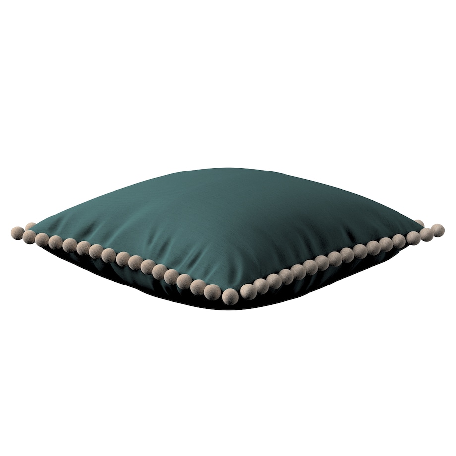 Poszewka Wera na poduszkę 45x45 zgaszona szmaragdowa zieleń