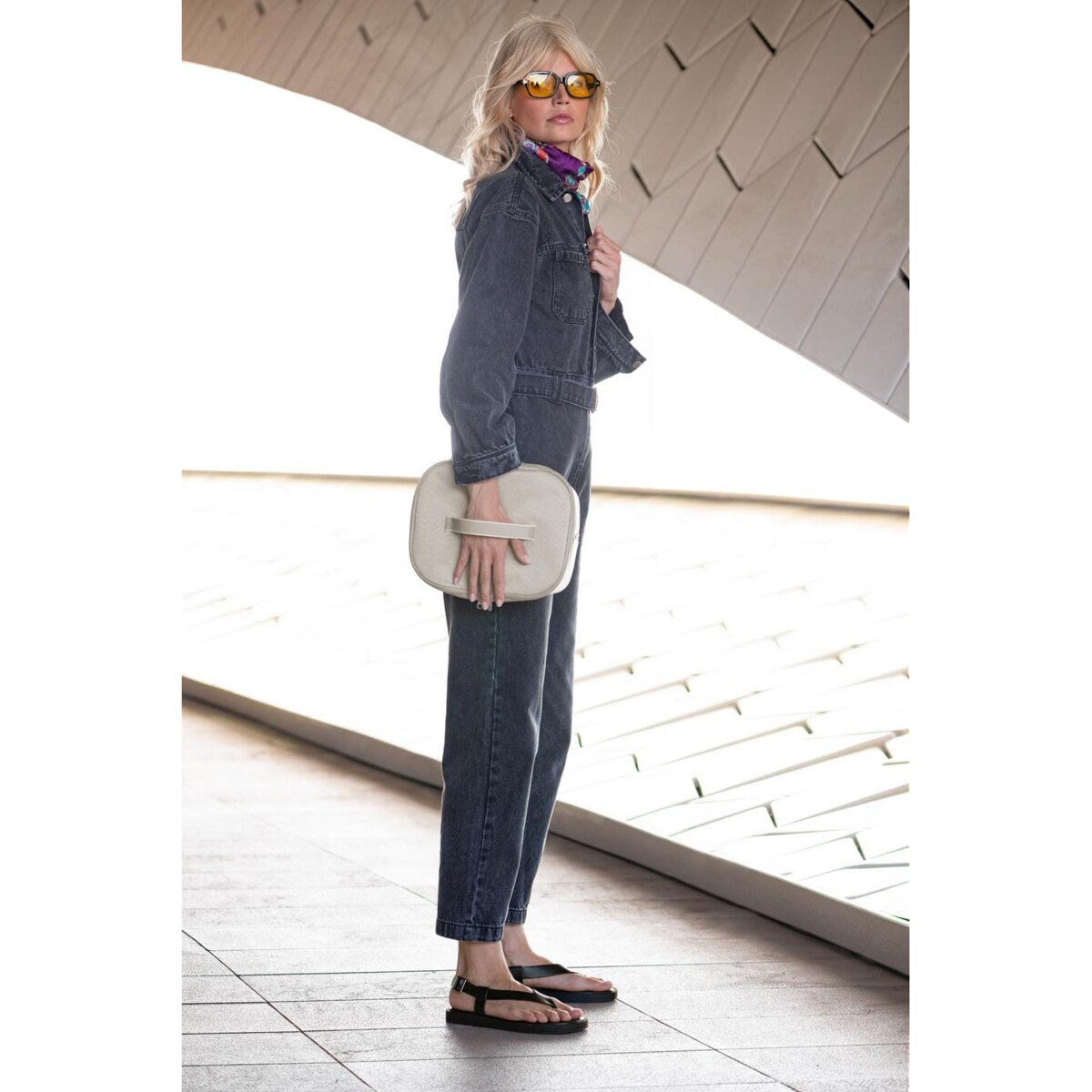 Torba COOLERBAG M POCKET, herringbone sand