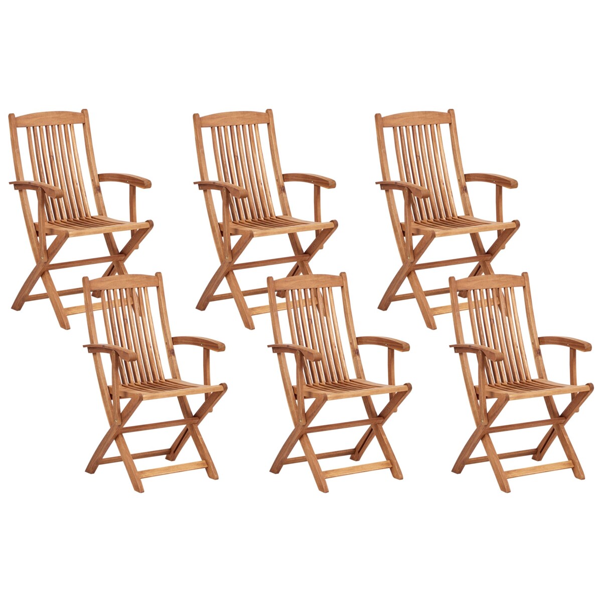 Zestaw ogrodowy dla 6 osób MAUI II Drewno akacjowe Jasnobrązowy