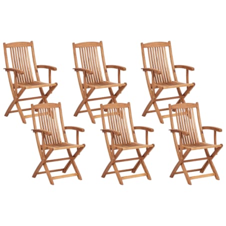 Zestaw ogrodowy dla 6 osób MAUI II Drewno akacjowe Jasnobrązowy