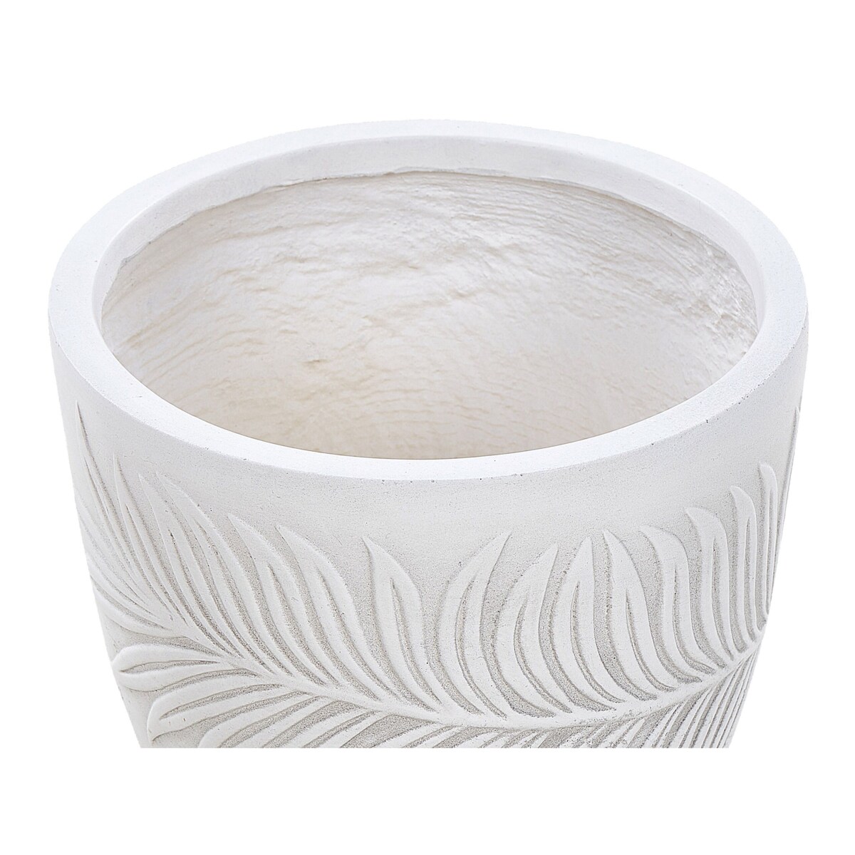 Doniczka okrągła 28 x 28 x 16 cm złamana biel FTERO