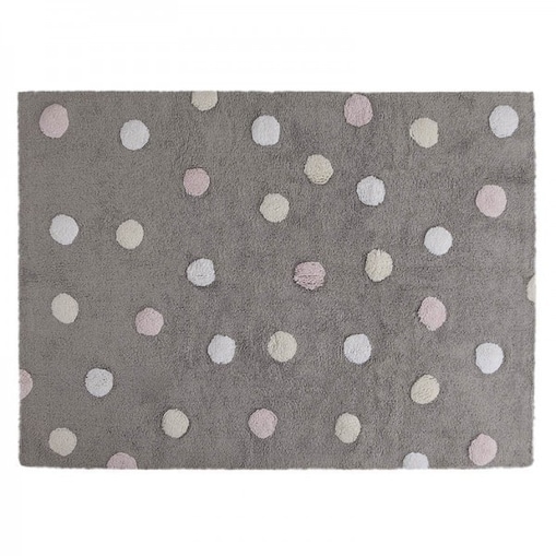 Dywan Bawełniane Topos Tricolor Grey Pink 120x160 cm Lorena Canals