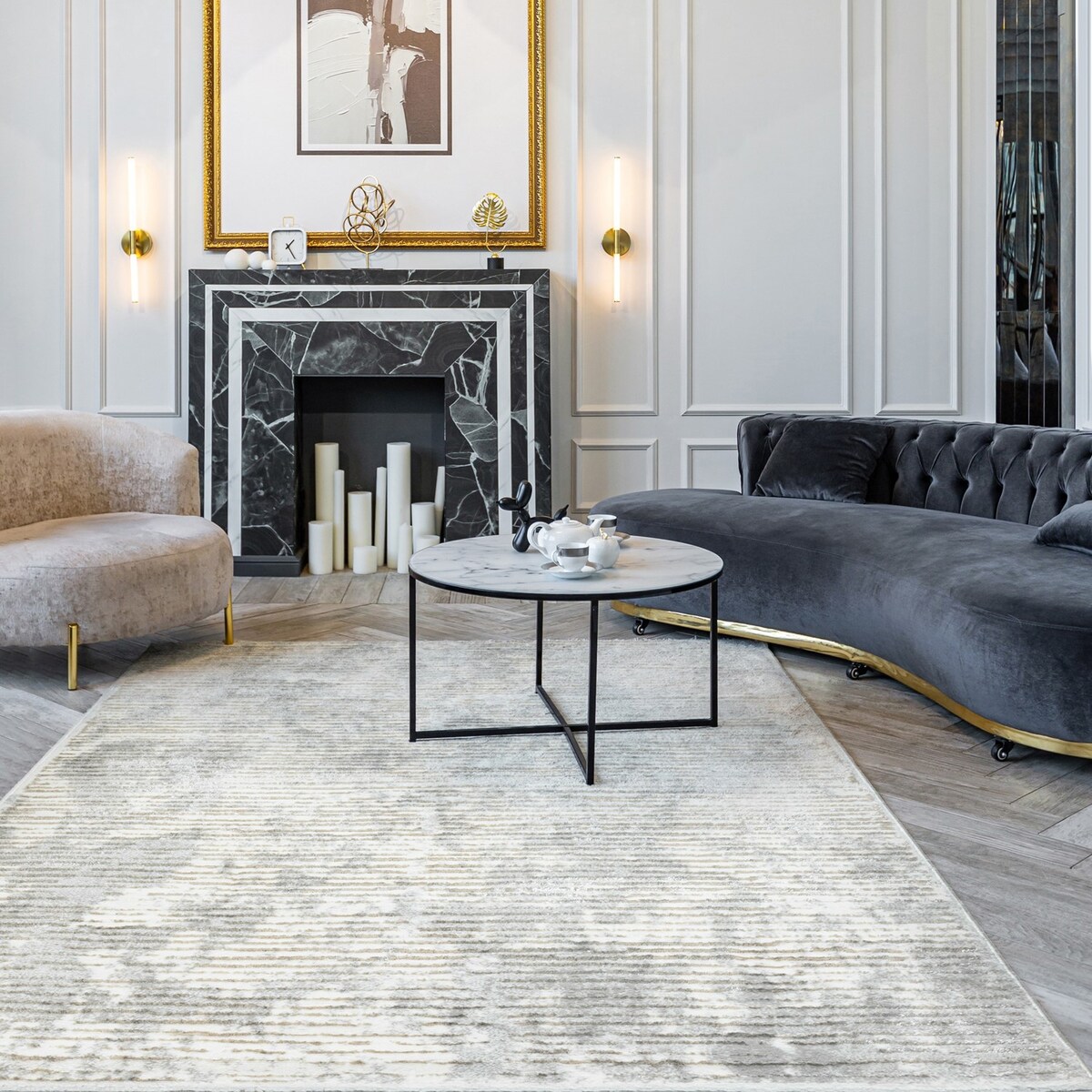 Dywan nowoczesny Milo 60x100 cm przecierka beżowy