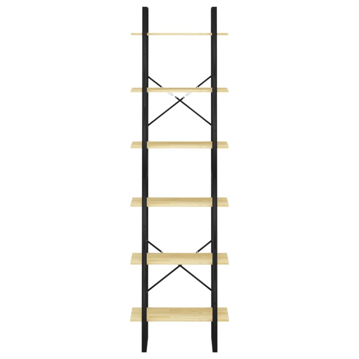 vidaXL Regał na książki, 60x30x210 cm, lite drewno sosnowe