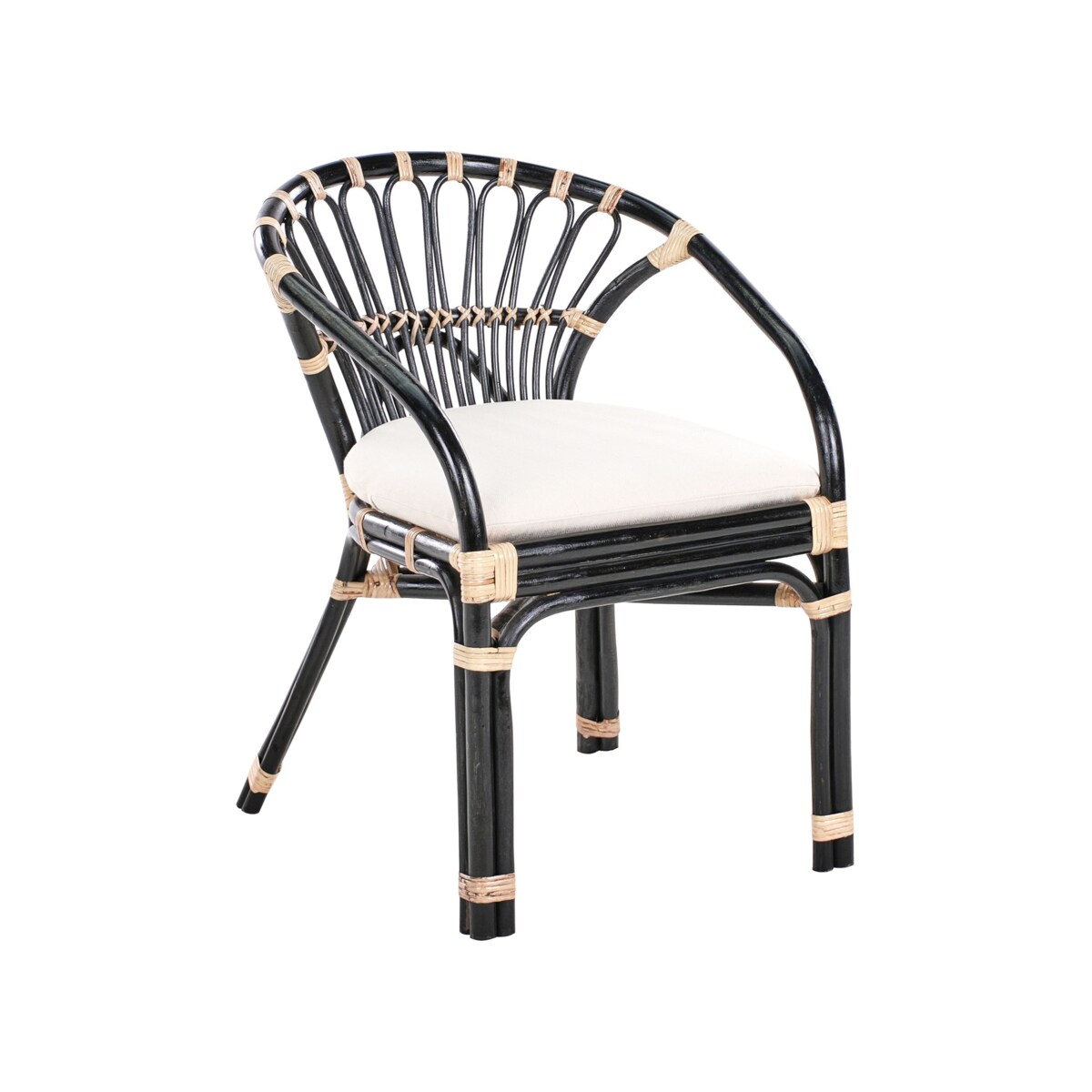 Zestaw mebli balkonowych z poduszkami PECORINI Rattan Czarny