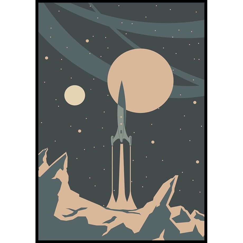 plakat space mission 4 30x40 cm