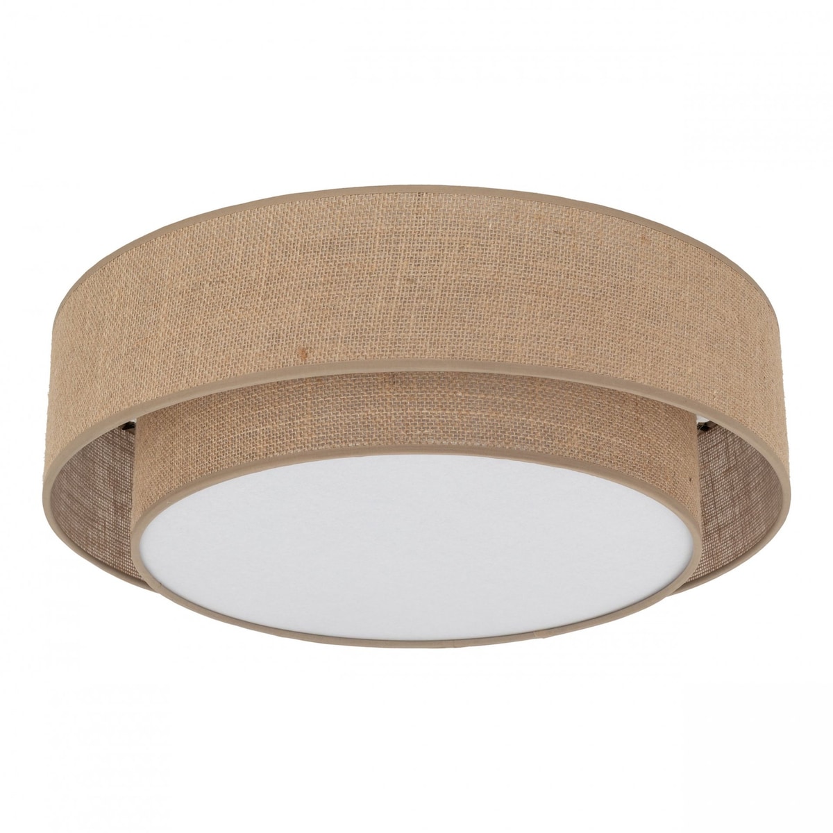 Lampa sufitowa TK Lighting CALISTO JUTA 4 biała/juta 4xE27 50x50 cm skandynawska do salonu i sypialni