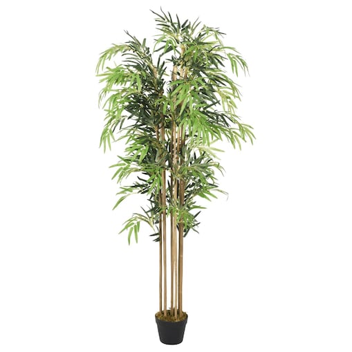 vidaXL Sztuczny bambus, 1095 liści, 150 cm, zielony