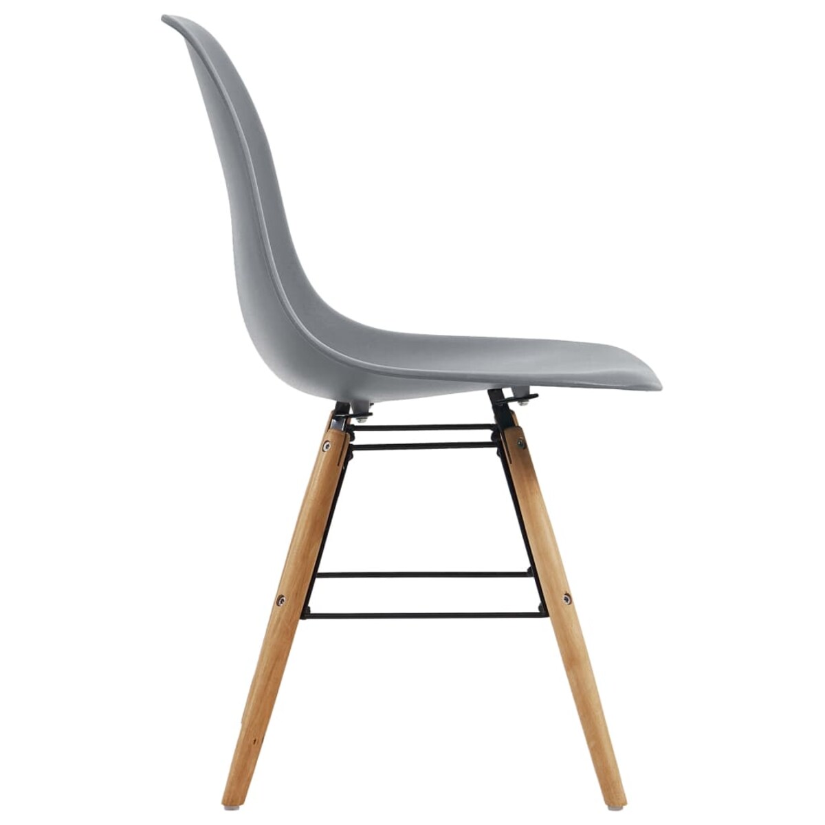 vidaXL 5-częściowy zestaw mebli jadalnianych plastik, szary