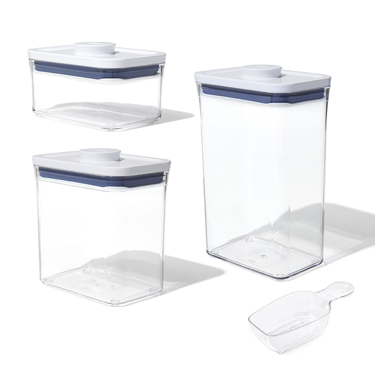 Zestaw 3 pojemników kuchennych prostokątnych Pop, Oxo