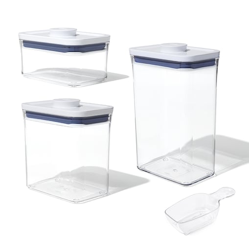 Zestaw 3 pojemników kuchennych prostokątnych Pop, Oxo