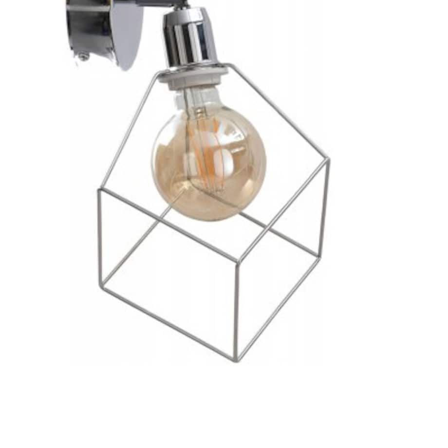 Kinkiet LAMPA ścienna KET771 regulowana OPRAWA druciana klatka srebrna