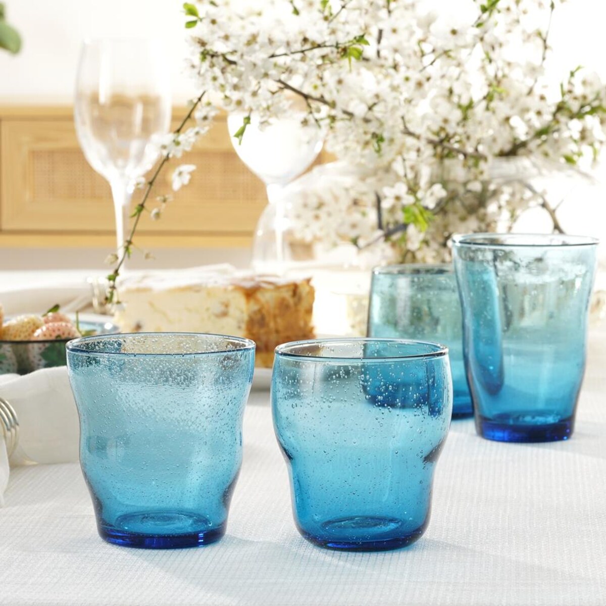 VILLA ITALIA Szklanka wysoka granatowa 330 ml PERLATO