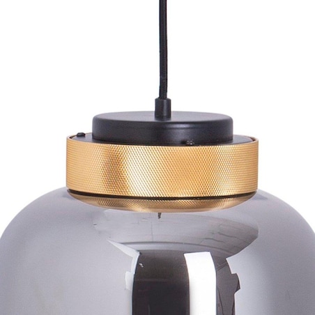 Wisząca lampa Boom 9969P/A Step LED 24W 3000K klosz szklany mosiądz dymiona
