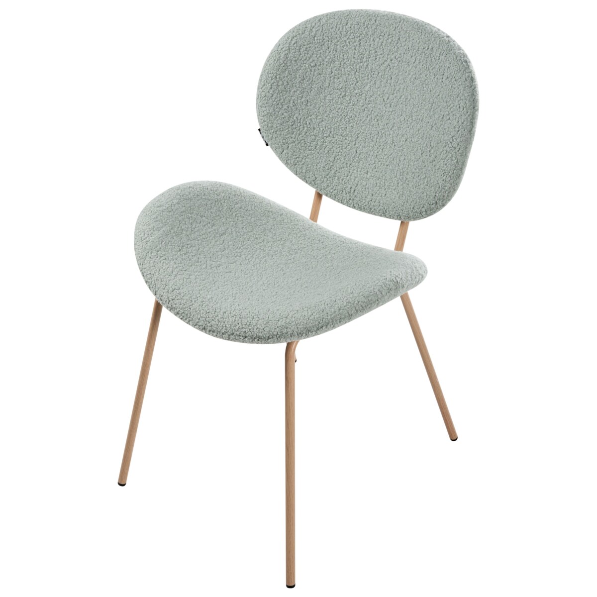 Zestaw 2 krzeseł do jadalni LUANA Boucle Jasnozielony