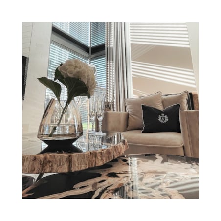 Poduszka dekoracyjna Royal Velvet black&cream SL Collection M