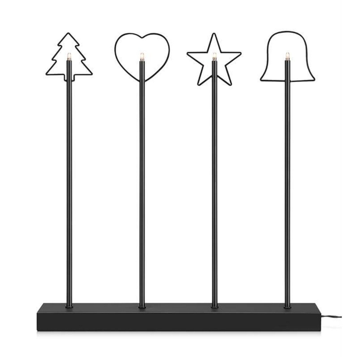 Świąteczna dekoracja stojąca Ginger ozdoba na stół czarna