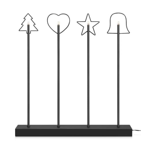 Świąteczna dekoracja stojąca Ginger ozdoba na stół czarna