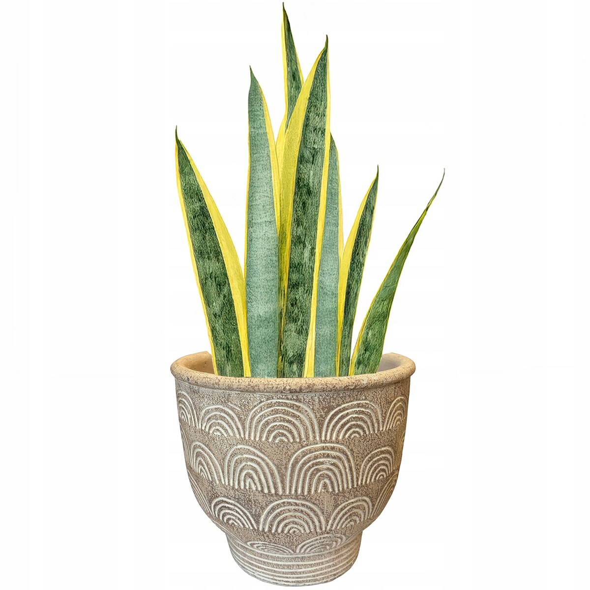 DONICZKA OSŁONKA BOHO WYSOKA BETONOWA 18cm NA PARAPET ZIOŁA BONSAI TARAS