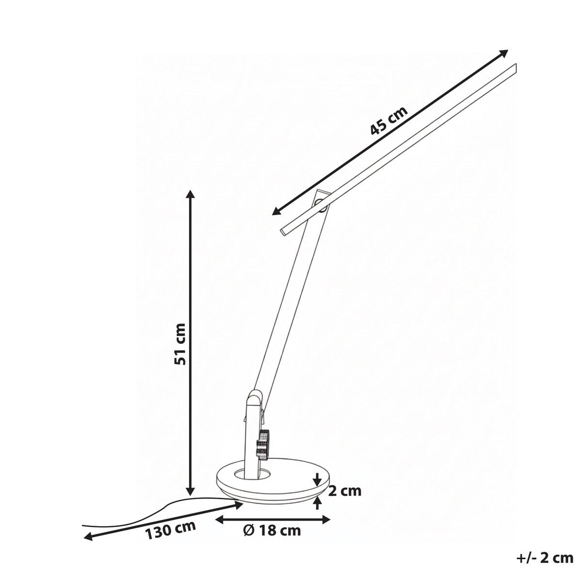 Lampa biurkowa LED CETUS Ze ściemniaczem Szary