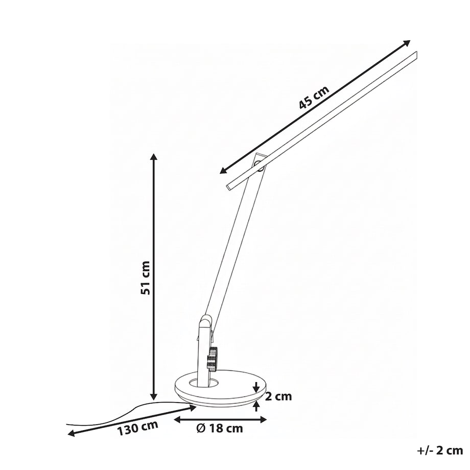 Lampa biurkowa LED CETUS Ze ściemniaczem Szary