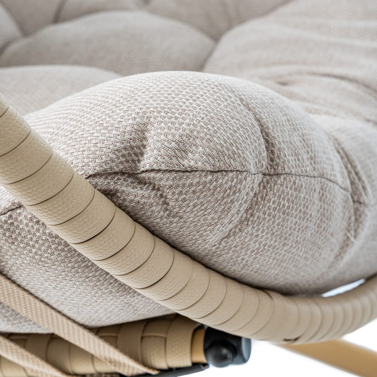 Fotel wiszący ogrodowy, balkonowy Kari beżowy