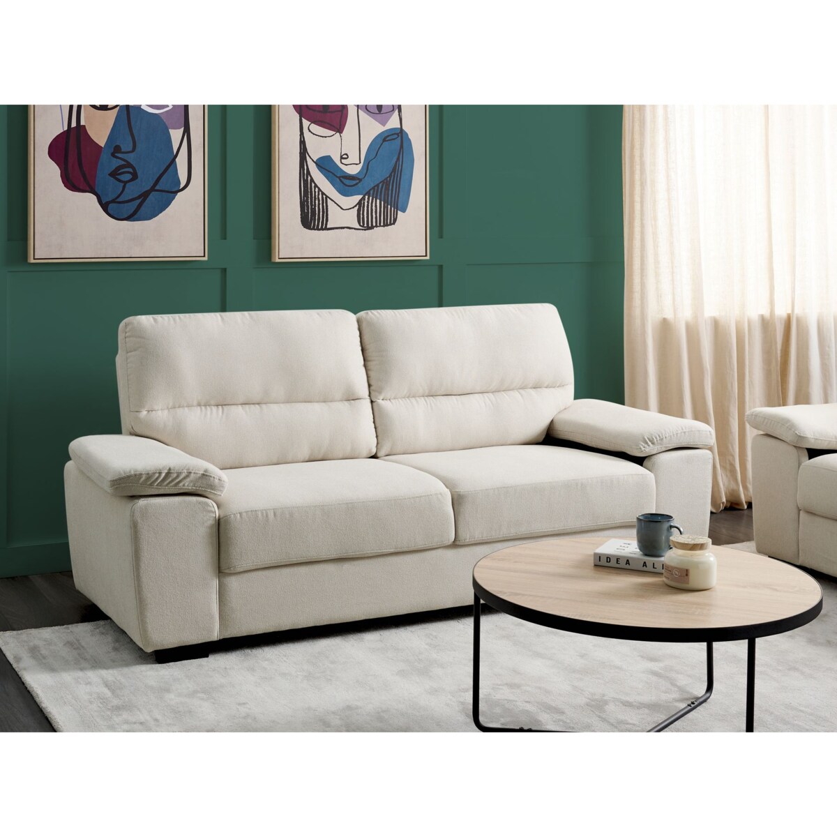 Sofa 3-osobowa jasnobeżowa VOGAR