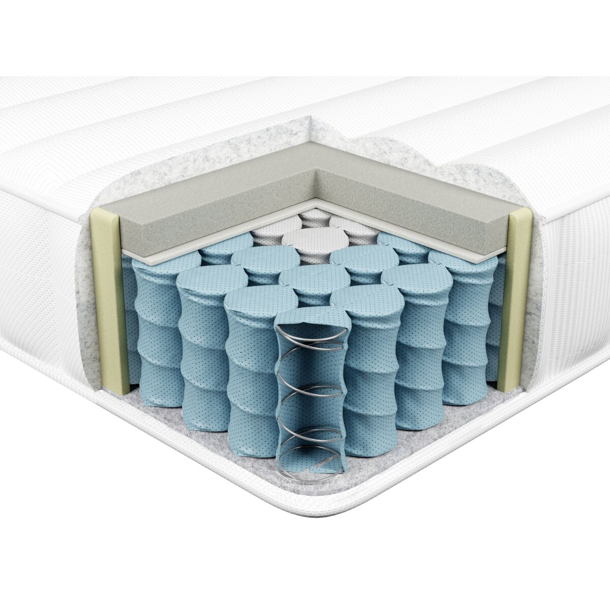 Materac kieszeniowy z pianką termoelastyczną CUSHY H3/4 twardy 120 x 200 cm