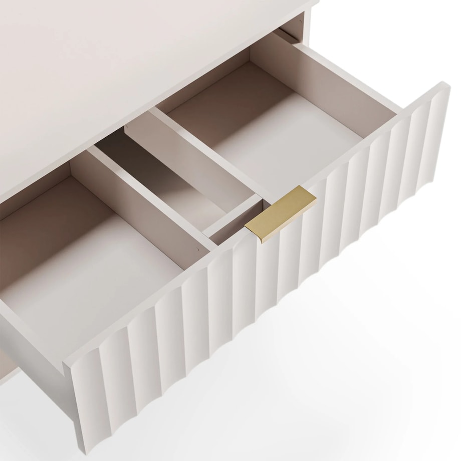 Szafka pod umywalkę z blatem 46,6x80x49,6 cm, ryflowana BADONY