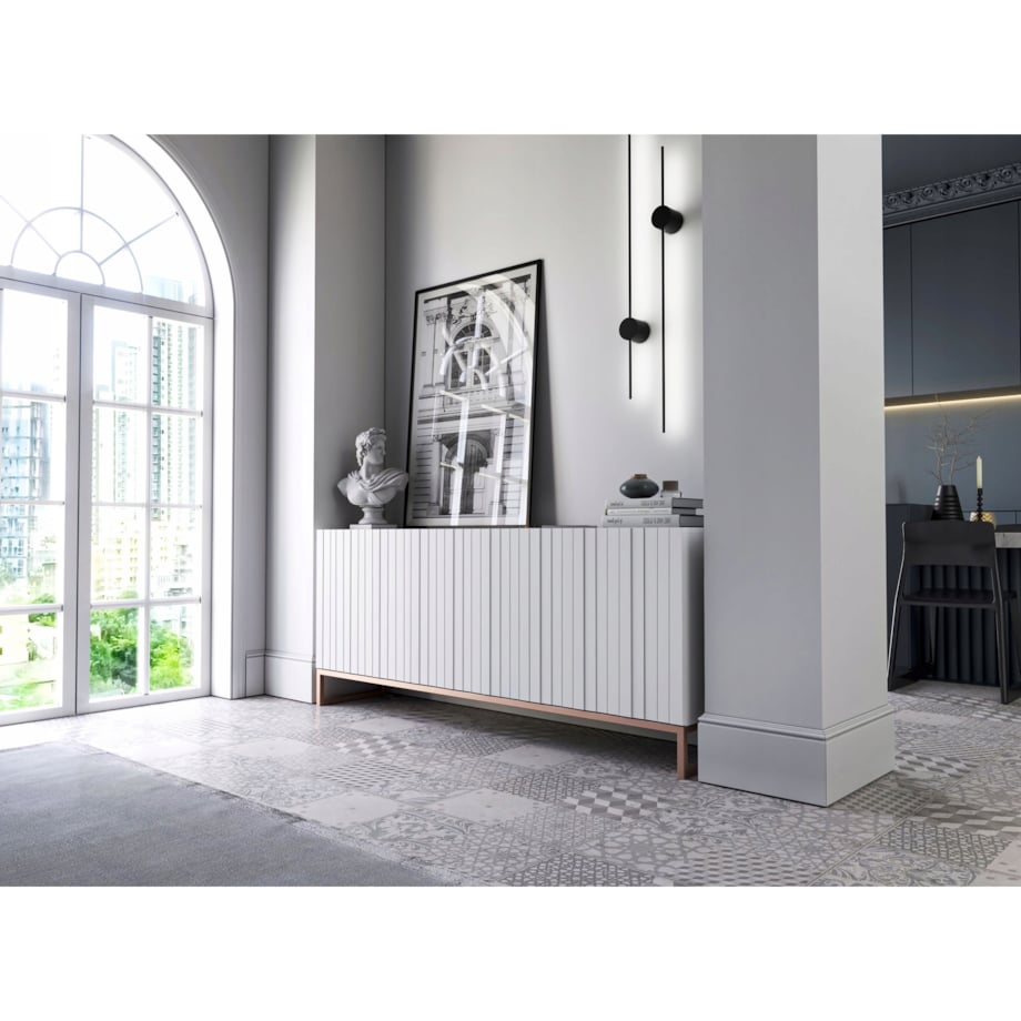 Komoda RTV Glamour Szafka RTV Glamour Biały Mat 168 cm