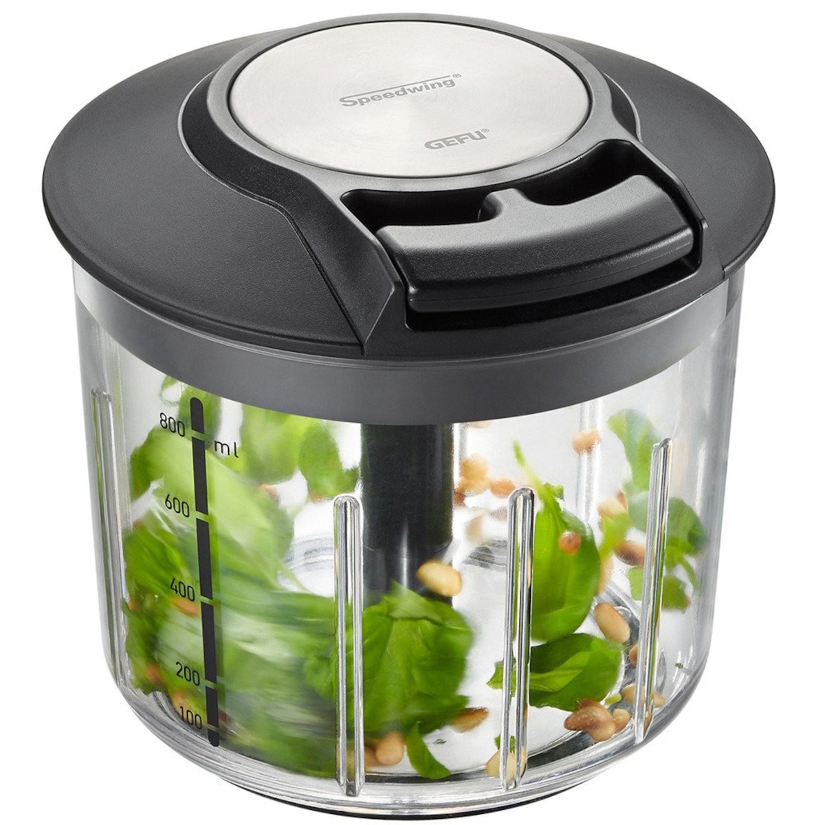 Szatkownica do warzyw i owoców ze stali nierdzewnej, praktyczna maszynka do siekania z pojemnikiem