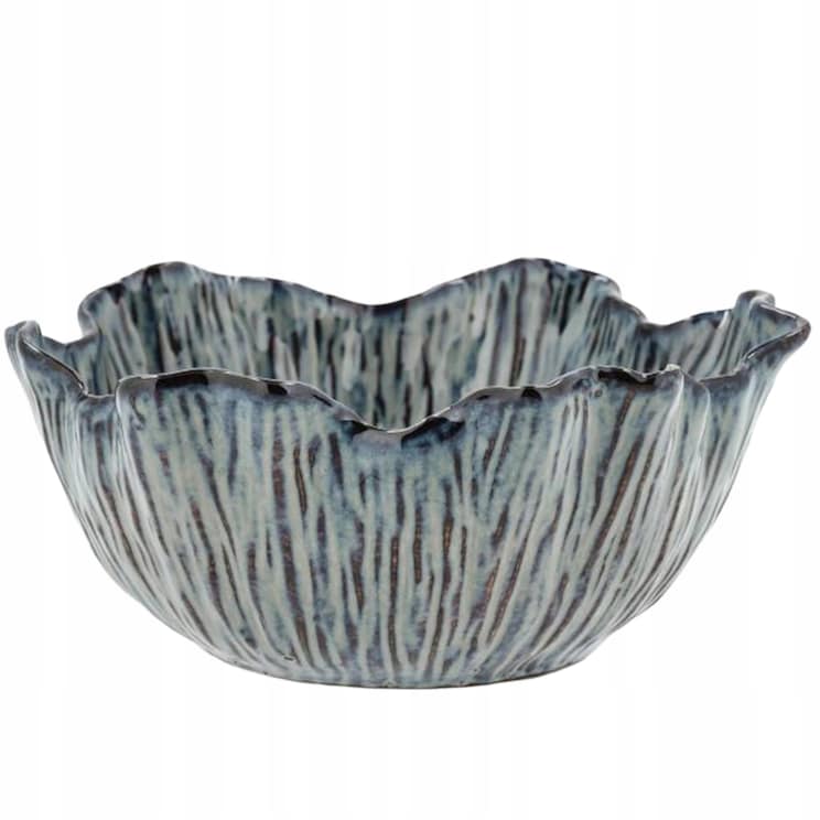 PATERA NA OWOCE SAŁATKĘ 23cm CERAMICZNA NIEBIESKA SKANDYNAWSKA MISA MISKA