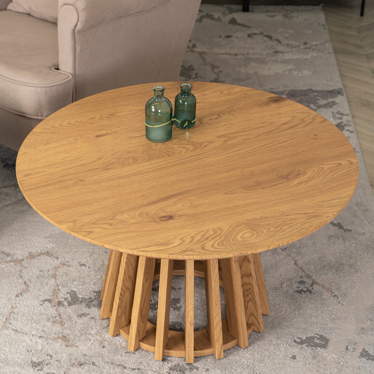 Stolik Kawowy Okrągły Duża Okrągła Ława HARPER MAX