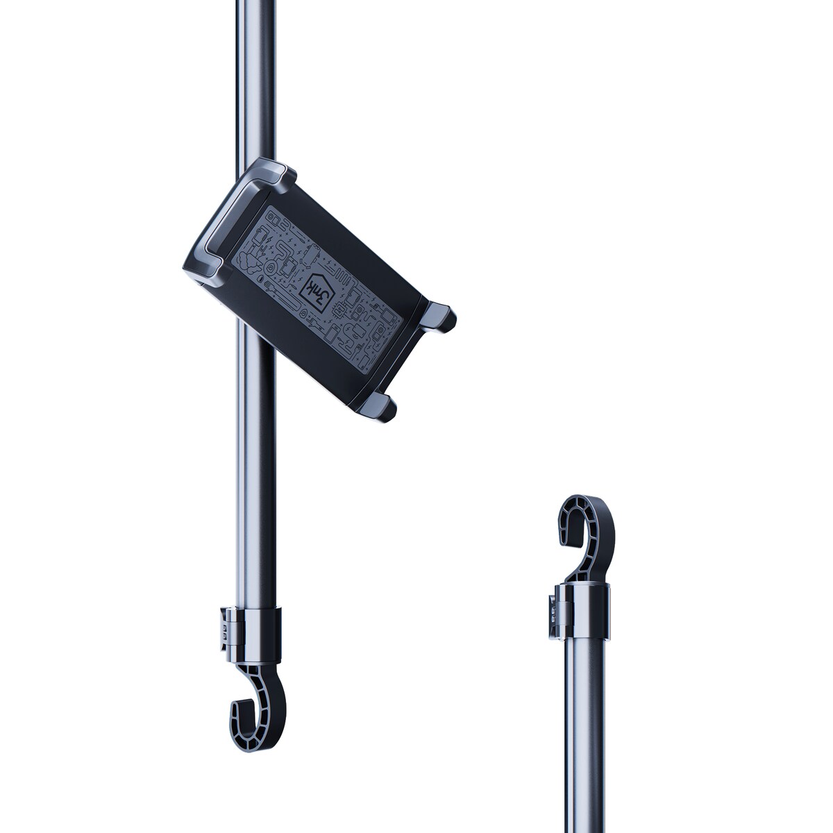 Uchwyt samochodowy do telefonu tabletu 3mk Double Headrest Holder